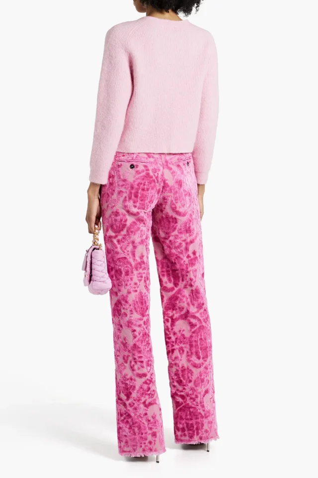 Valentino Garavani Cotton-Blend Jacquard Wide-Leg Pants, photo 3 of 4 from THE OUTNET