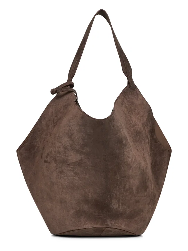 Khaite Lotus Tote Bag — Brown Calfskin in Brown Calfskin from HEWI