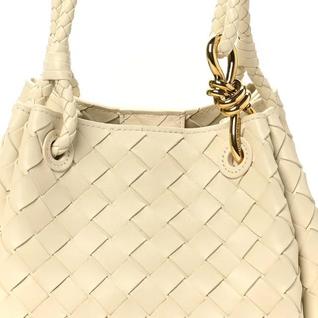 Bottega Veneta Nappa Intrecciato Small Parachute Shoulder Bag Sea Salt in Nappa leather from FASHIONPHILE, photo 6 of 8