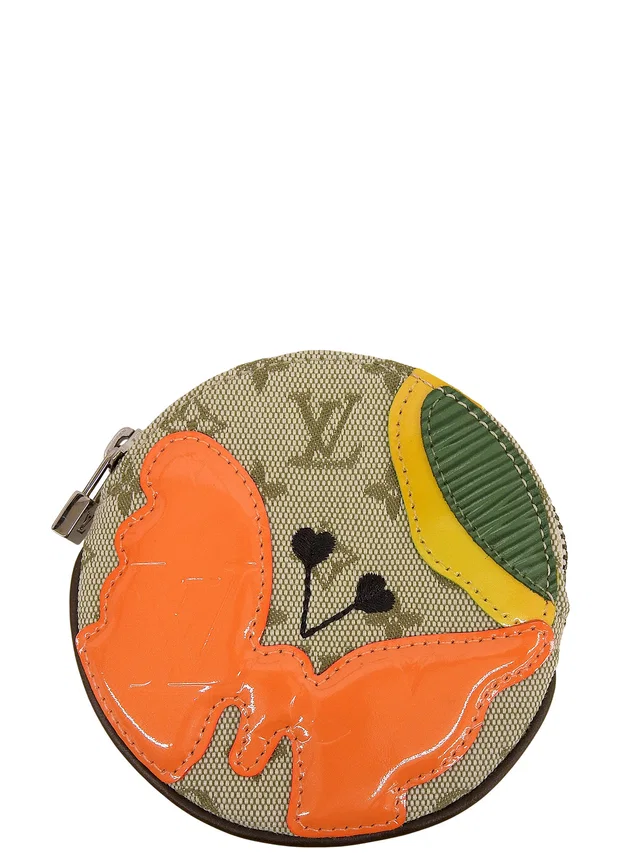 Louis Vuitton 2002 Monogram Mini Lin Contes de Fées Portefeuille Green/Multi in Green Coated canvas from VINTAGE QOO TOKYO