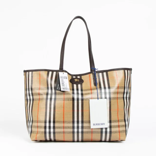 Burberry Beige Coated Canvas Highland Tote Bag in Beige Coated canvas from Labellov