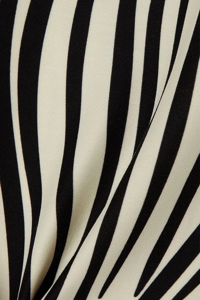 Valentino Garavani Zebra-Print Wool-Blend Midi Wrap Skirt in Black, photo 5 of 5 from THE OUTNET