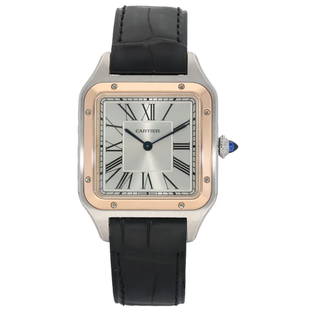 Cartier Santos Dumont W2SA0011 32mm Bi-Colour Watch in Leather from H&T