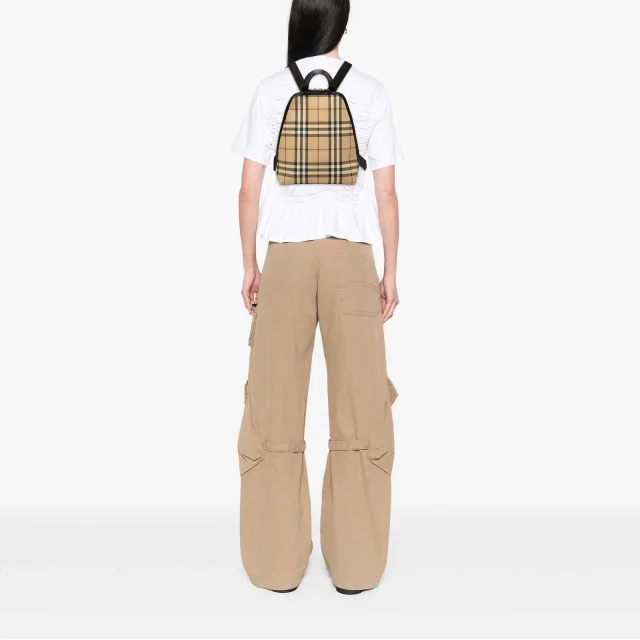 Beige Burberry House Check Canvas Backpack in Beige Canvas from Designer Revival, photo 6 of 6