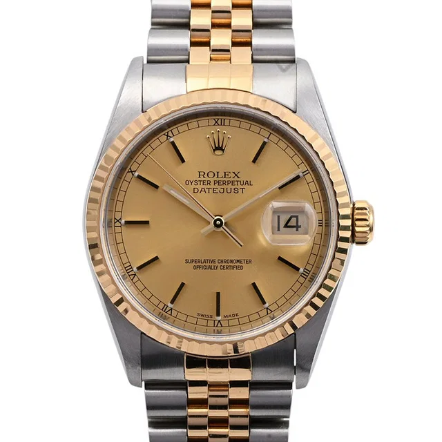 Rolex 2002 Datejust 36mm 16233 Automatic Gold in Gold from VINTAGE QOO TOKYO