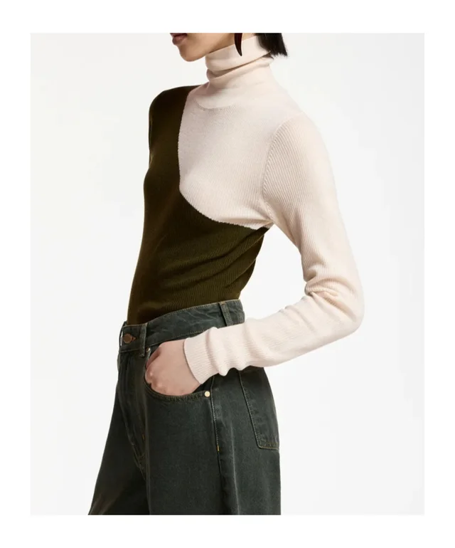 Essentiel Antwerp two-tone ribbed-knit sweater, photo 3 of 4 from SENSER