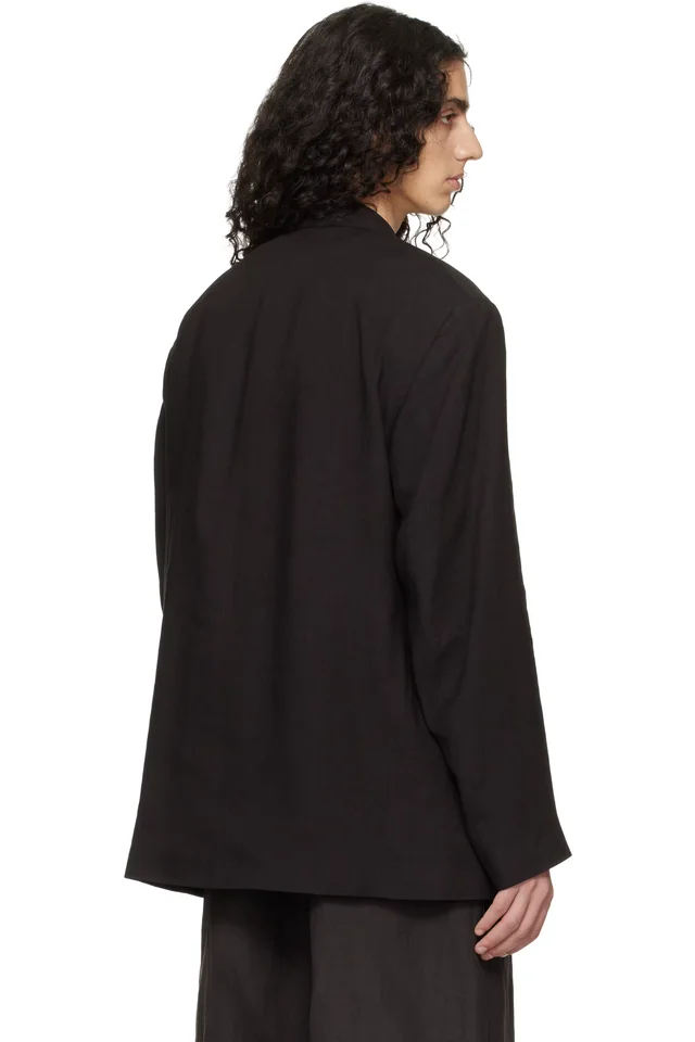 Studio Nicholson Brown Daburu Blazer, photo 3 of 4 from SSENSE