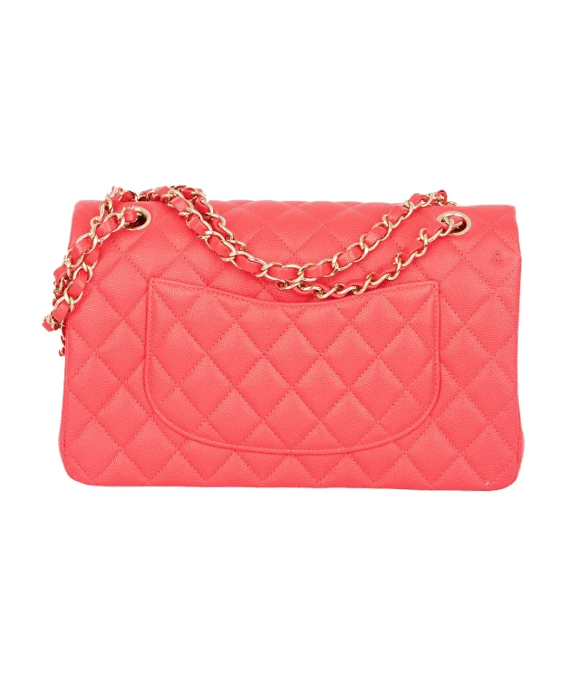 Chanel Vibrant Red Quilted Caviar Leather Classic Double Flap Bag in Red Caviar leather from Luxury Promise, photo 2 of 13