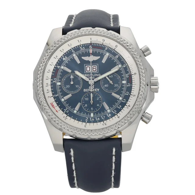 Breitling Bentley 6.75 Chronograph A44362 48mm Stainless Steel Watch in Leather from H&T
