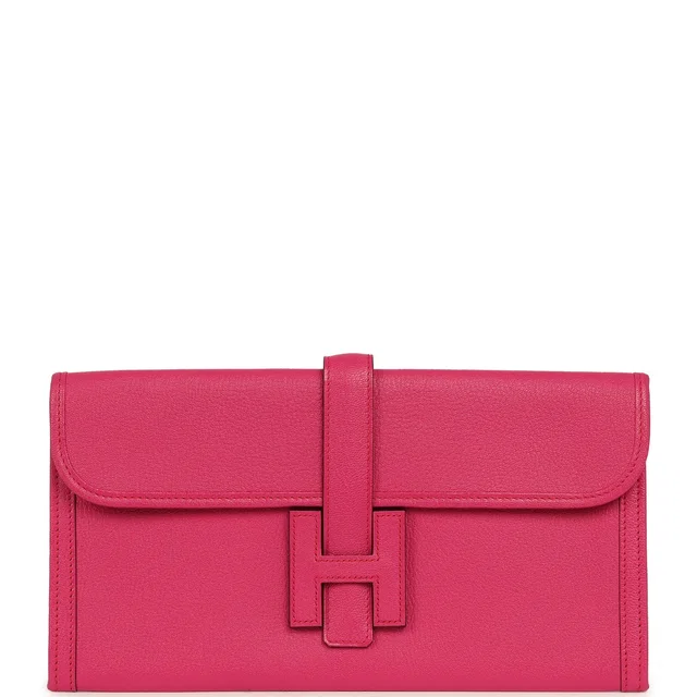 Hermès Jige Elan 29 Rose Shocking Chevre Mysore in Pink Goatskin from Madison Avenue Couture