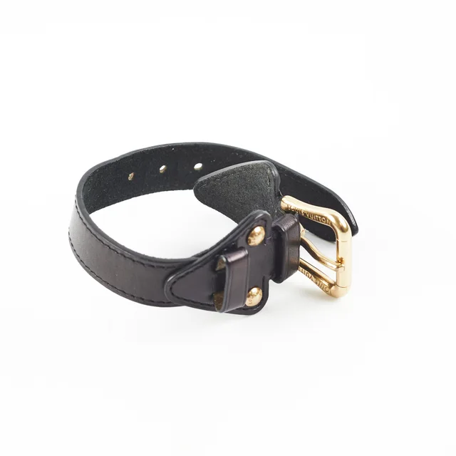 Louis Vuitton Belt Bracelet Black in Black Leather from The Purse Affair