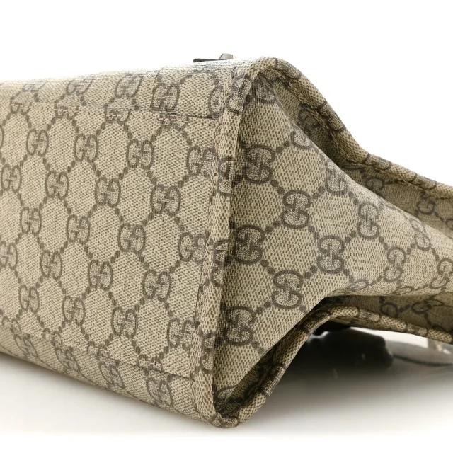 Balenciaga X GUCCI GG Supreme Monogram Neo Classic Silver Hardware City Beige Ebony in Beige Coated canvas from FASHIONPHILE, photo 11 of 14