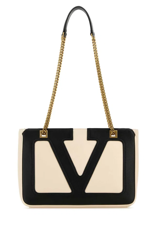 Valentino Garavani Tote Shoulder Bag — Beige in Beige Lambskin from HEWI