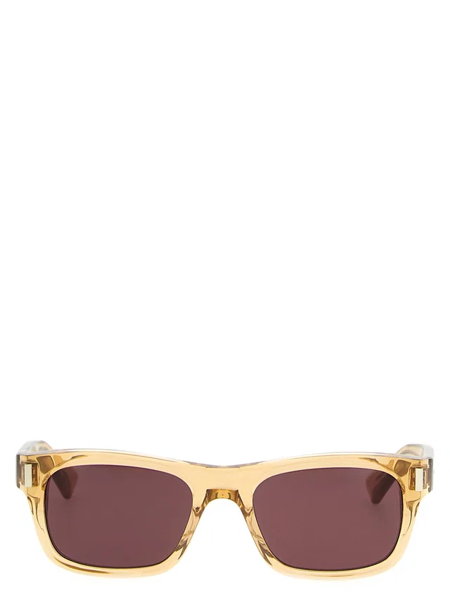 Saint Laurent Sl Sunglasses — Gold in Gold Nylon from HEWI