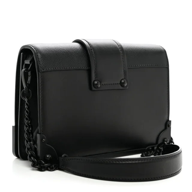 Prada City Calfskin Saffiano Cahier Bag Black in Black Saffiano leather from FASHIONPHILE, photo 3 of 9