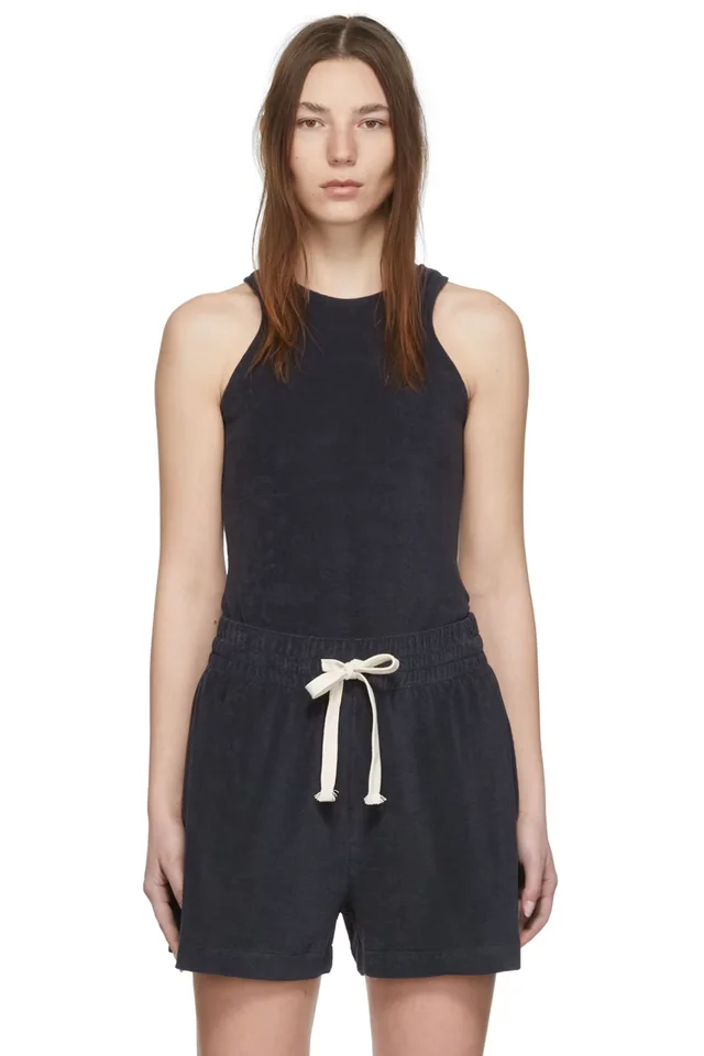 Navy Terry Bodysuit, image 1 of 1 from SSENSE