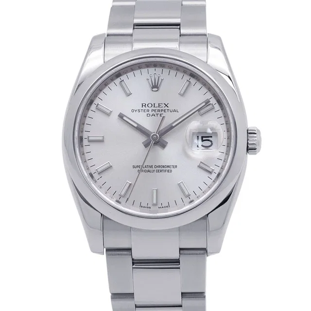 Rolex Oyster Perpetual Date Roulette Silver Dial in Silver from The Reluxe