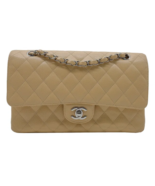 Chanel Classic Double Flap Beige Caviar SHW #19 in Beige Caviar leather from Luxury Promise