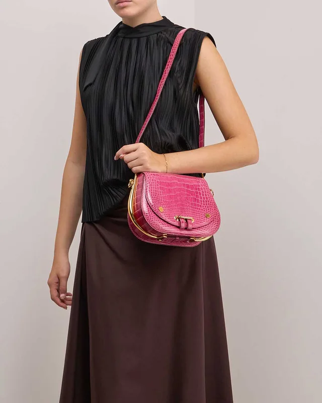 Hermès Passe-Guide Alligator Mississippi Rose Tyrien in Pink Crocodile from SACLÀB, photo 2 of 9