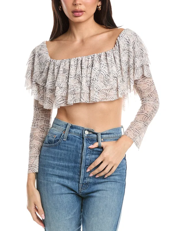 AFRM Alma Ruffle Top, image 1 of 1 from Gilt