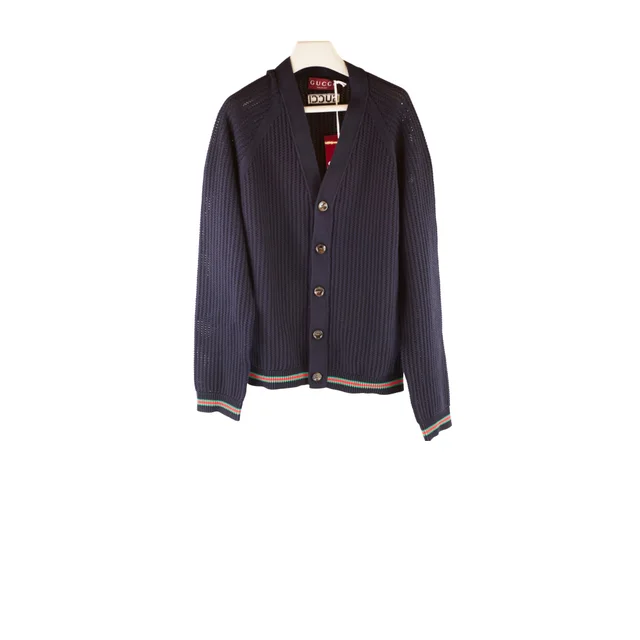 Gucci Men's Cardigan Navy in Navy from The Purse Affair