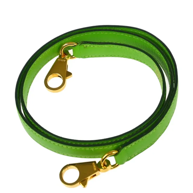 Hermès Shoulder Strap For Kelly Gulliver Apple Green Accessories Small Good in Green from AMORE Vintage Tokyo