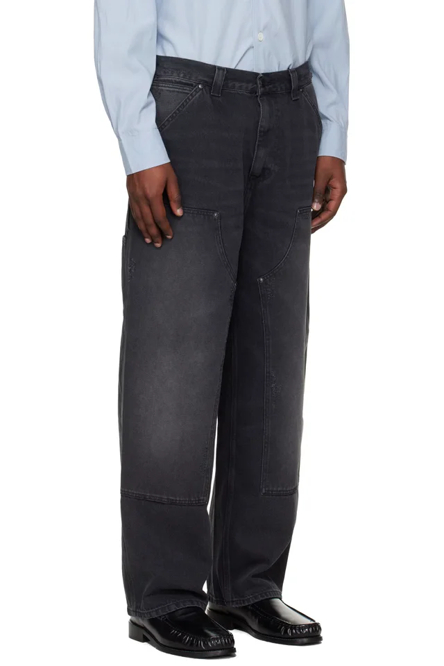 Carhartt Work In Progress Gray OG Double Knee Jeans, photo 2 of 4 from SSENSE