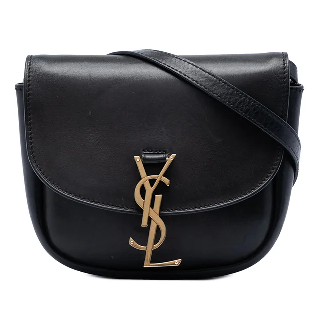 Black Saint Laurent Small Leather Monogram Kaia Crossbody in Black Leather from Designer Revival, photo 1 of 1