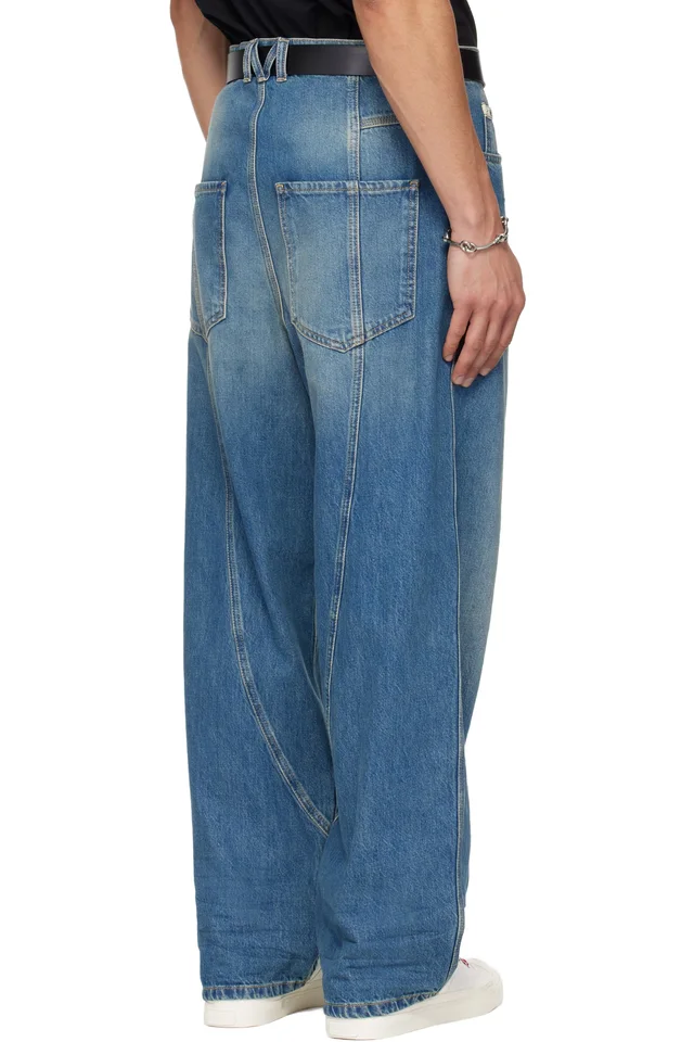 Moschino Blue Faded Jeans, photo 3 of 5 from SSENSE