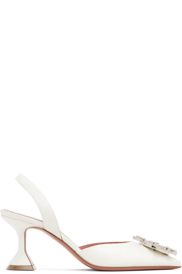 White Begum Sling 70 Heels, image 1 of 1 from SSENSE