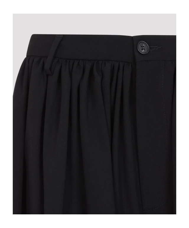 Mm6 Maison Margiela Gathered Wide Leg Shorts, photo 3 of 8 from SENSER