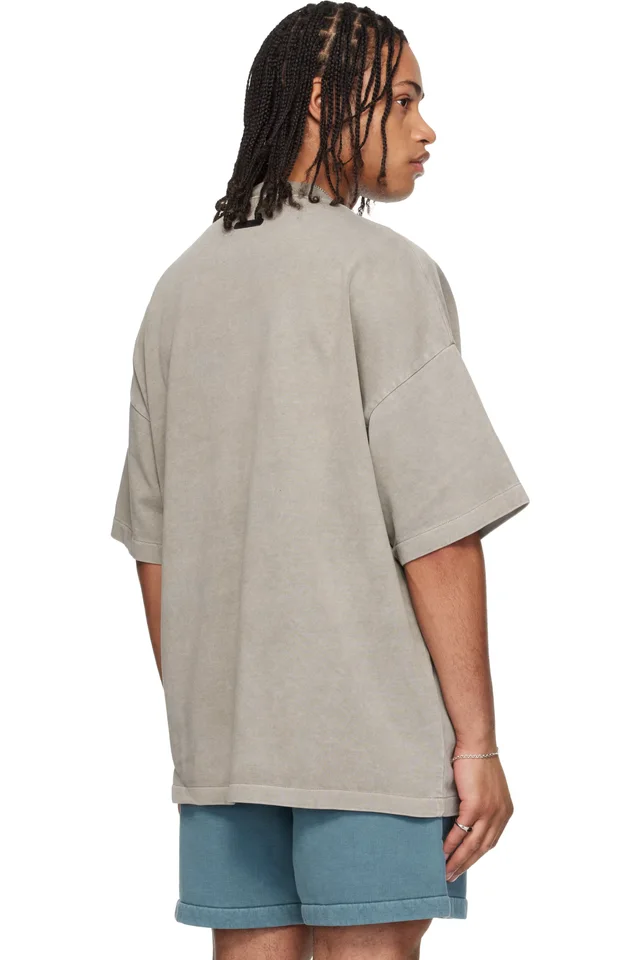 Fear of God ESSENTIALS Gray Signature 90s T-shirt, photo 3 of 4 from SSENSE