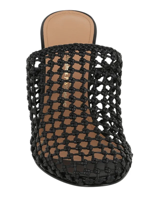 Salvatore Ferragamo Ellas X5 Caged Mules in black, photo 4 of 6 from ShopSimon