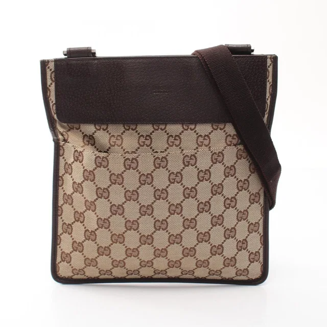 Gucci Shoulder Bag GG Canvas Brown Beige in Brown Canvas from The Reluxe