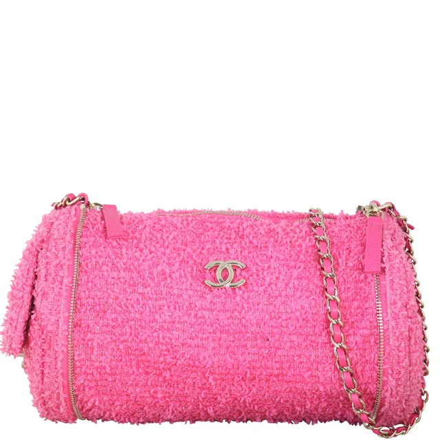 Chanel Coco Beach Bowling Bag Tweed in Tweed from Luxe.It.Fwd