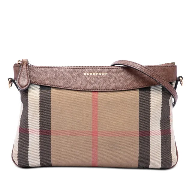 Tan Burberry House Check Canvas Derby Peyton Crossbody in Brown Canvas from Designer Revival, photo 1 of 1