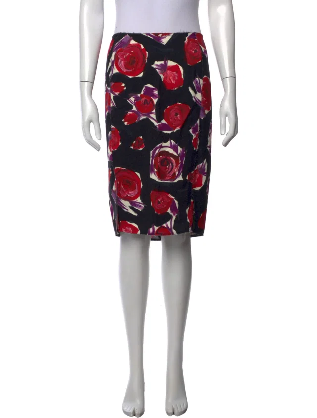 Marni Floral Print Midi Length Skirt in green from The RealReal