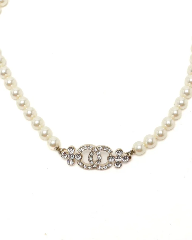 Chanel Coco Mark Rhinestone Pearl Choker from A Retro Tale, photo 2 of 3