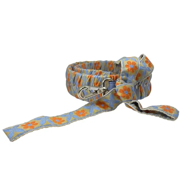 Fendi Strap Ribbon Bag Leather Canvas Blue Orange in Blue Canvas from The Reluxe