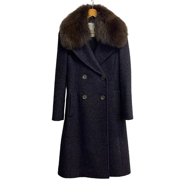 Celine Coat S Purple Long Sleeve Fall Winter 36 in Purple from The Reluxe