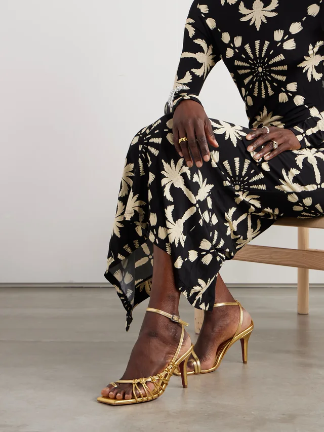 JOHANNA ORTIZ + NET SUSTAIN Aventurera Nocturna metallic-leather sandals in Metallic, photo 2 of 2 from NET-A-PORTER (Canada)