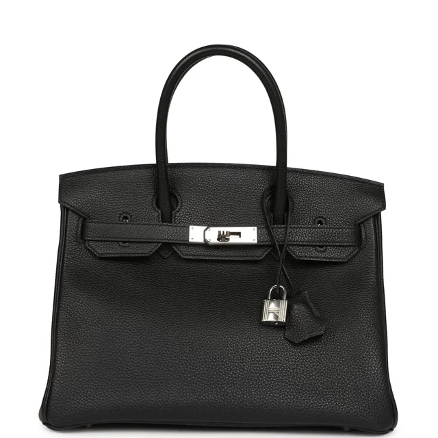 Hermès Birkin 30 Black Togo Palladium Hardware in Black Togo leather from Madison Avenue Couture