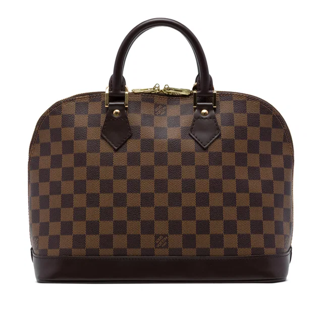 Brown Louis Vuitton Damier Ebene Alma PM Handbag in Brown Canvas from Designer Revival