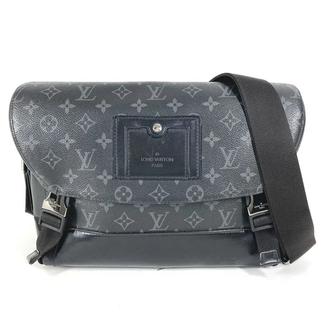 Louis Vuitton Shoulder Bag Messenger Voyage PM Monogram Eclipse Canvas Black in Black Canvas from The Reluxe