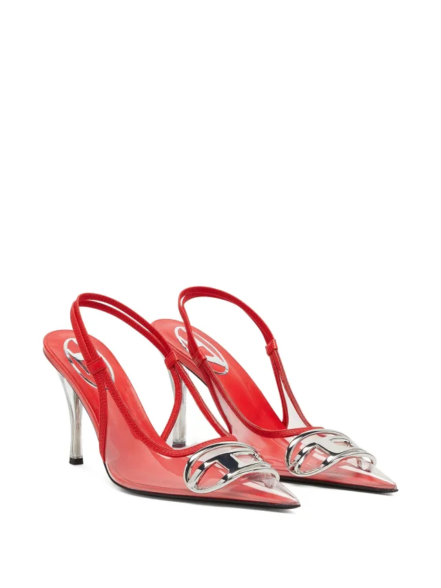 Diesel D-Venus-leather-trim transparent slingback pumps, photo 2 of 2 from FARFETCH