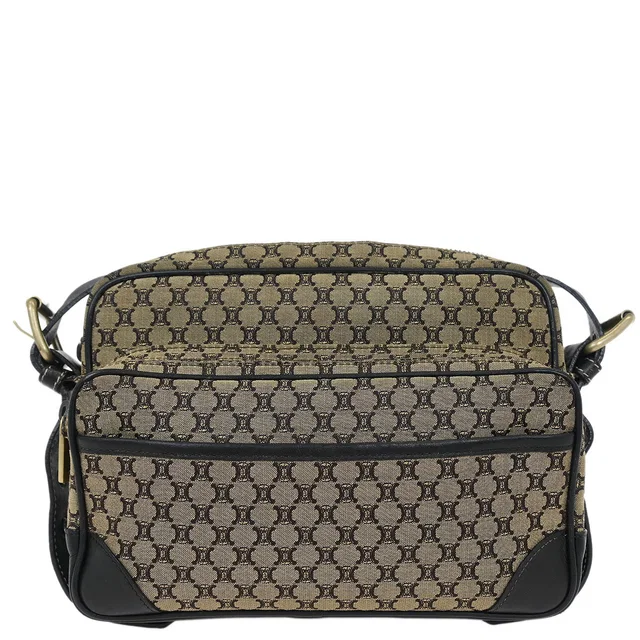 Celine Beige Canvas Macadam Shoulder Bag in Beige Canvas from AMORE Vintage Tokyo