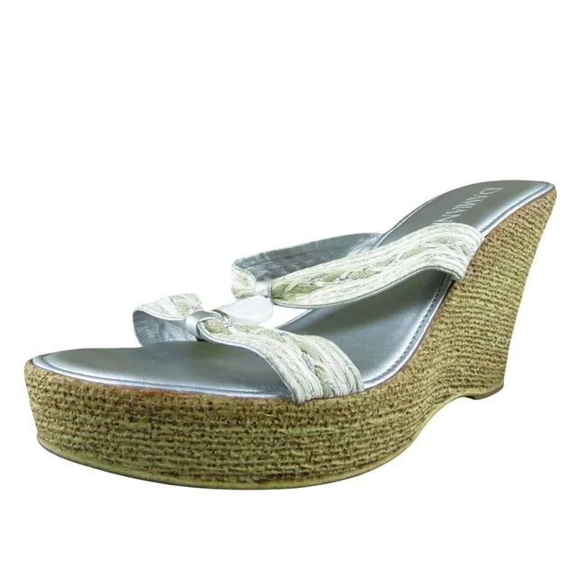 Damiani Women Slide Sandal Shoes Silver Synthetic Size 10 Medium in silver|gray from Poshmark