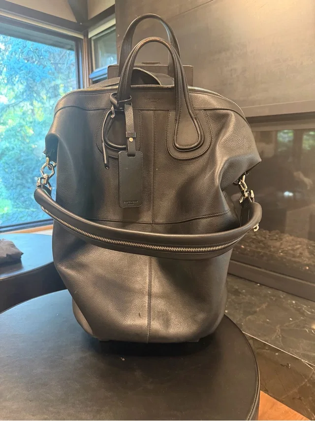 Givenchy Leather Duffel Bag With Top Handles & Strap in black Leather from Poshmark