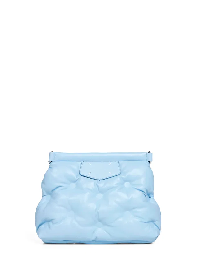 Maison Margiela Glam Slam Classique Clutch — Blue Ovine Leather (top Grain) in Blue Leather from HEWI
