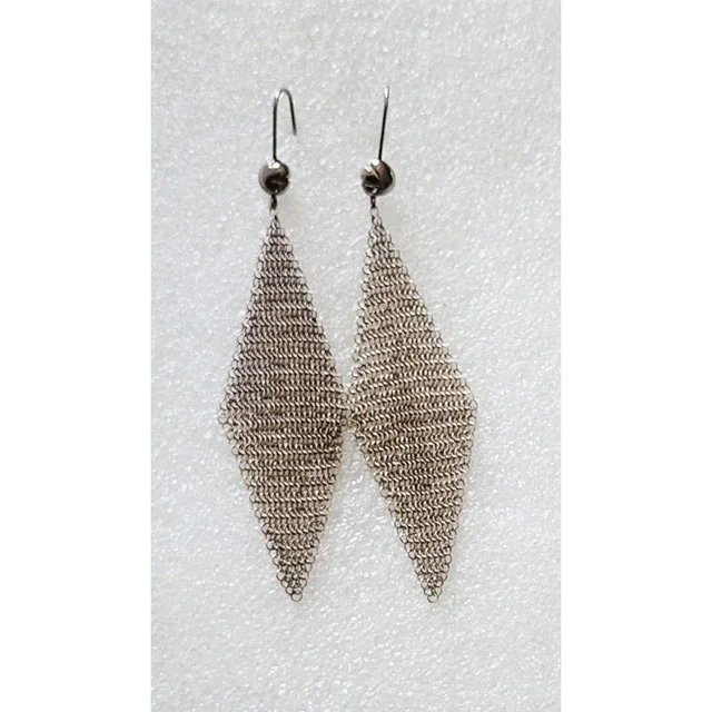 Tiffany & Co. Elsa Peretti 1981 Sterling Silver Mesh Long Dangle Earrings 3" in silver|gray from Poshmark
